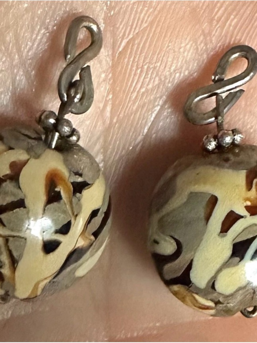 Beautiful Vintage Beads With Sterling Silver Ready For Earring Attachments